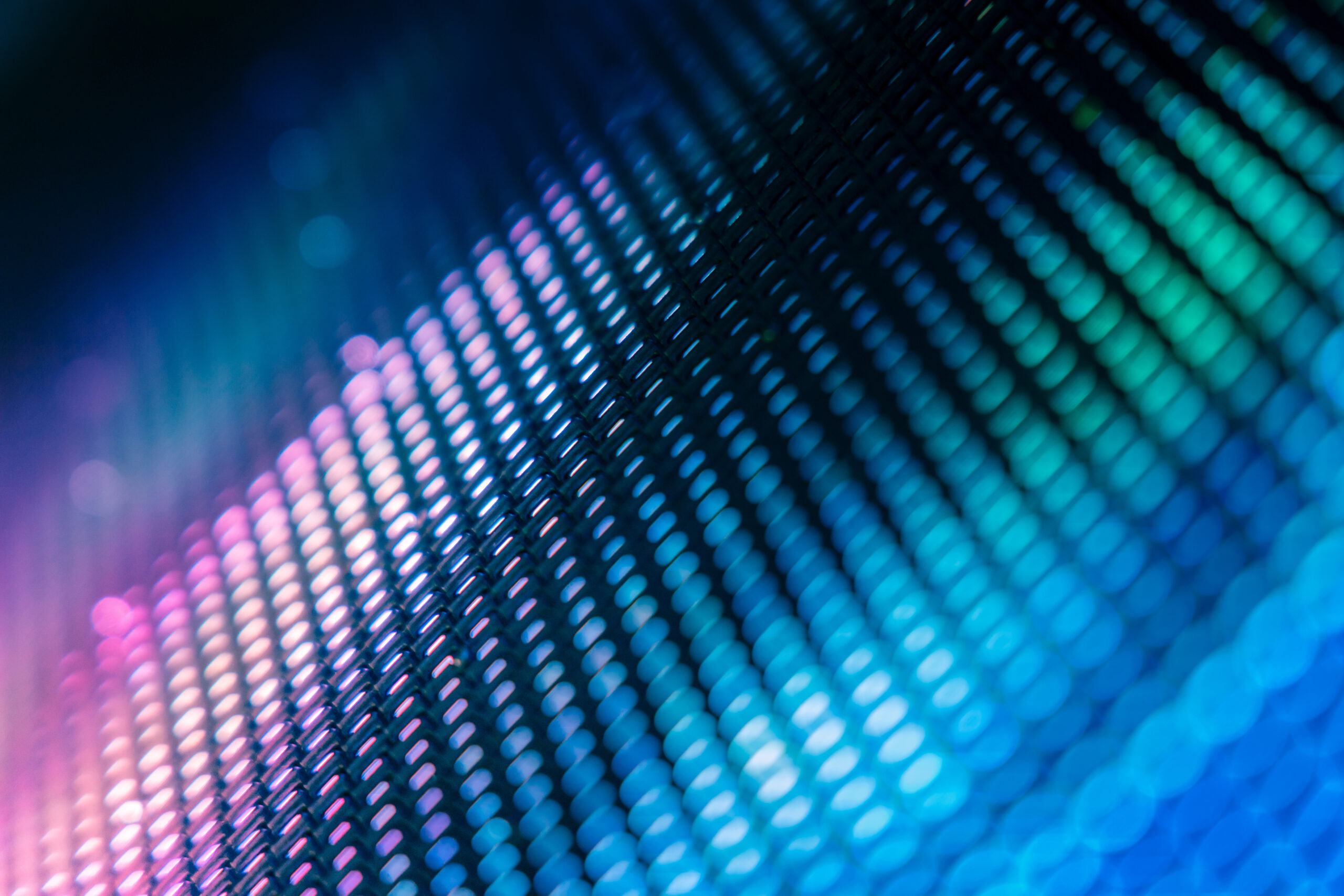 CloseUp LED blurred screen. LED soft focus background. abstract background ideal for design.