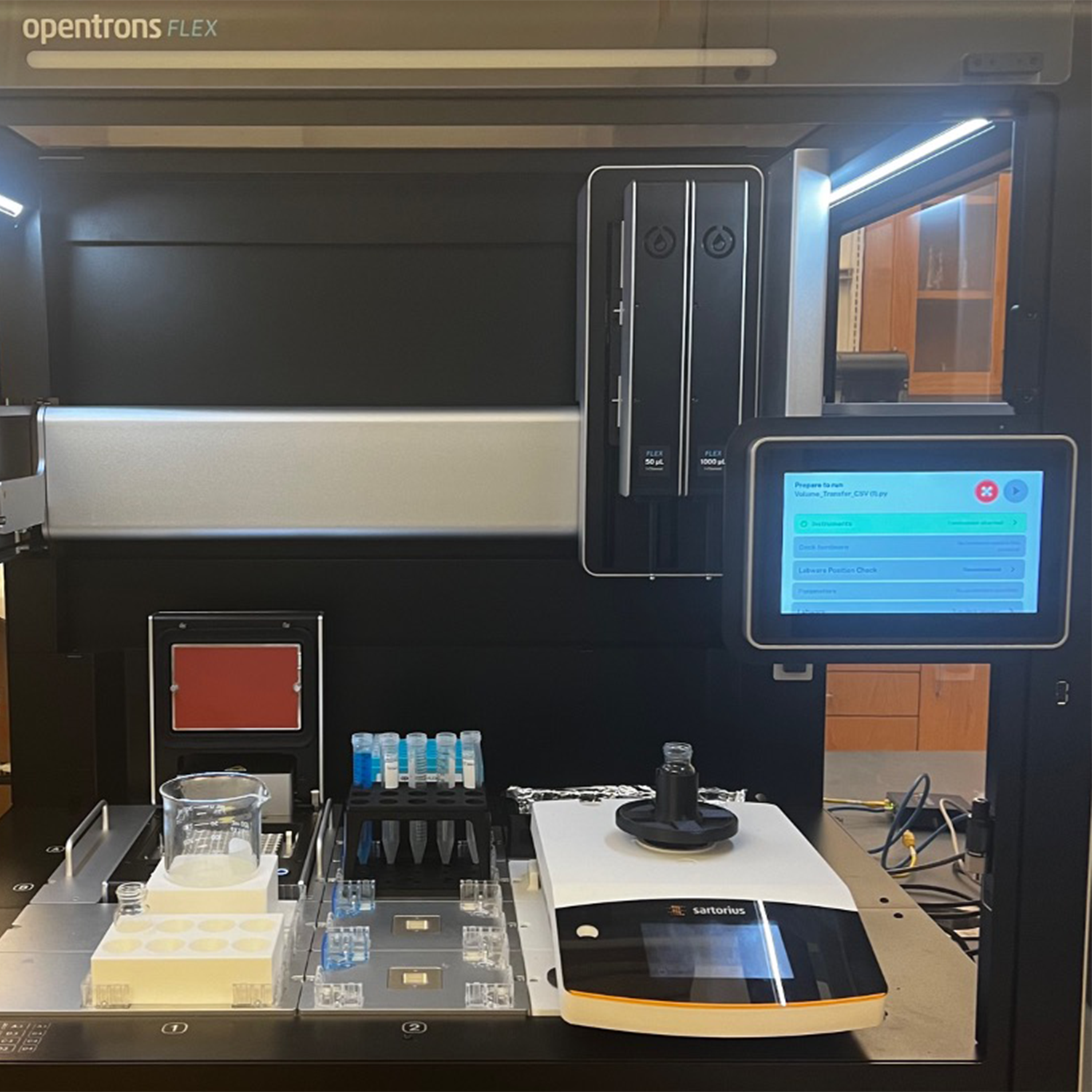 flex setup in the lab